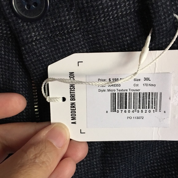 Ben Sherman Micro Textured Slim Tapered Tr… - Picture 7 of 8